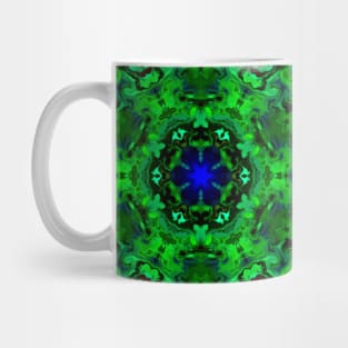 Psychedelic Hippie Green Red and Blue Mug